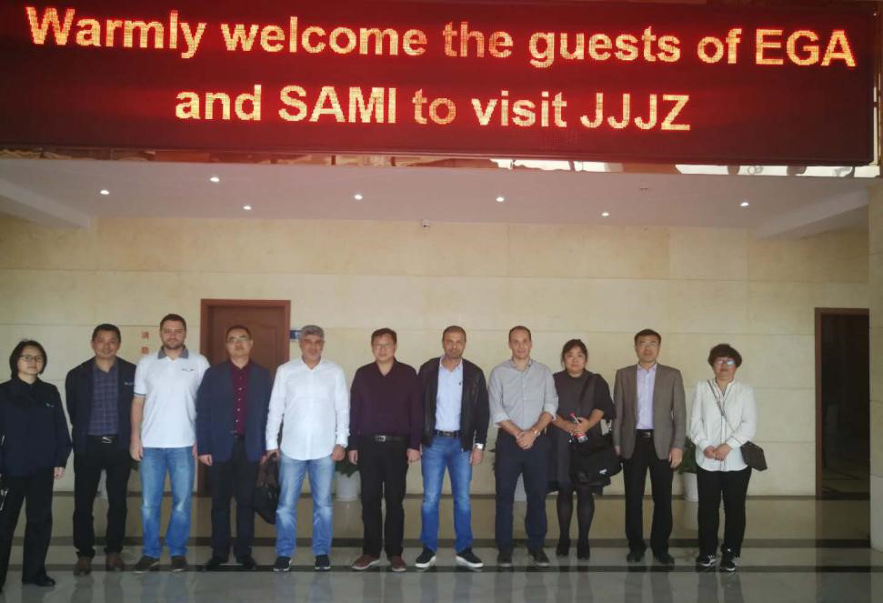 EGA及SAMI公司一行到九江賽晶參觀考察